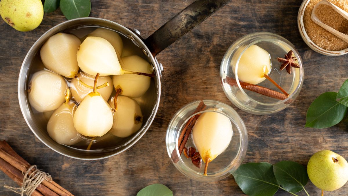 4. Pera cozida com canela