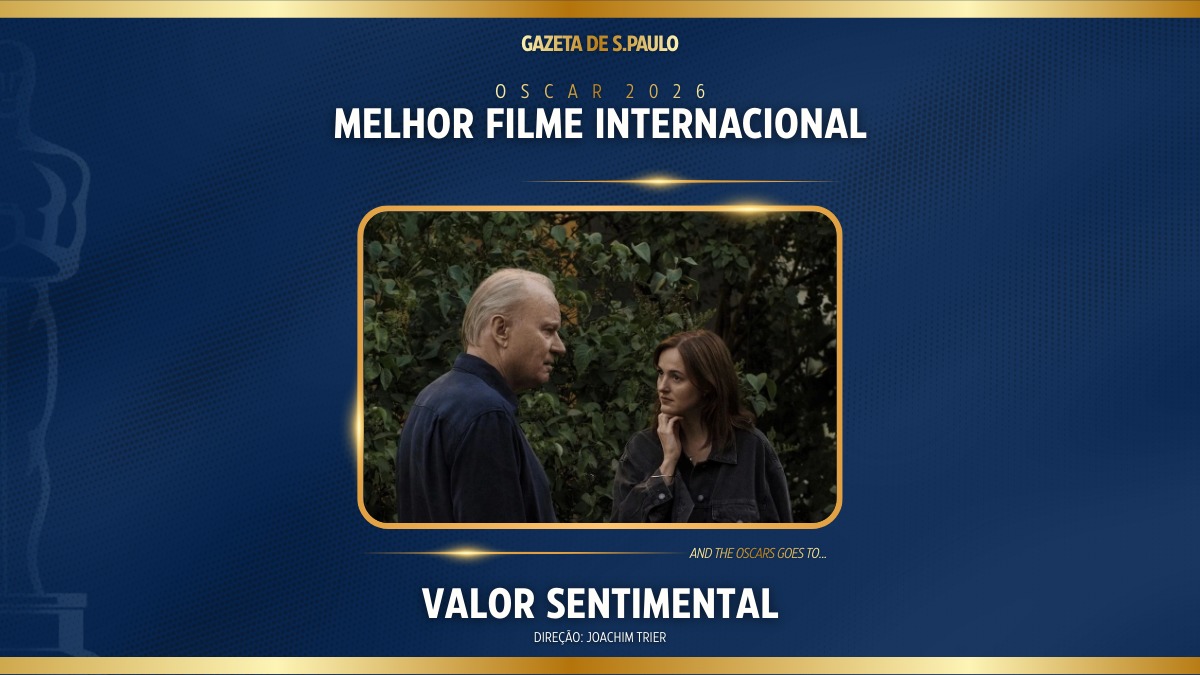 Valor Sentimental bate O Agente Secreto e leva prêmio de Melhor Filme Internacional. Arte/Gazeta de S.Paulo