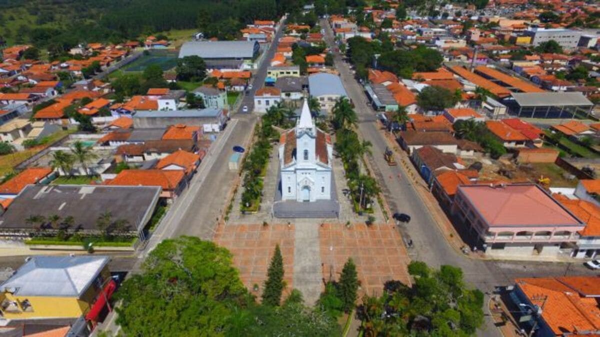 Vista aérea mostra o atual território da cidade divulgação: Prefeitura Municipal de Bofete