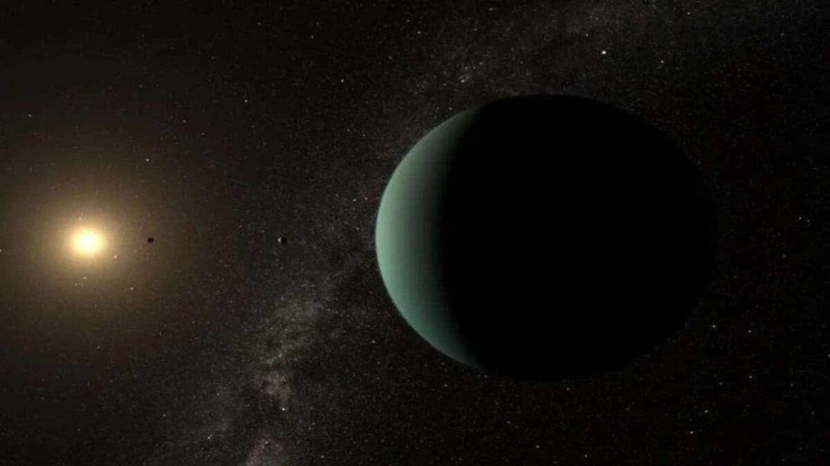 Representação artística do exoplaneta HD 20794 d, um mundo fora do Sistema Solar que intriga cientistas pela possibilidade de condições semelhantes às da Terra