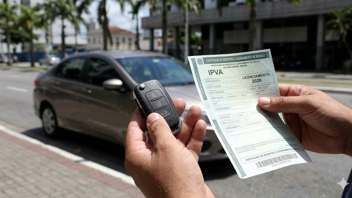 Diferente das taxas imobiliárias, o imposto sobre veículos não gera dedução no Imposto de Renda e deve ser apenas informado na ficha de Bens e Direitos. Ilustração/IA/Gazeta de S. Paulo