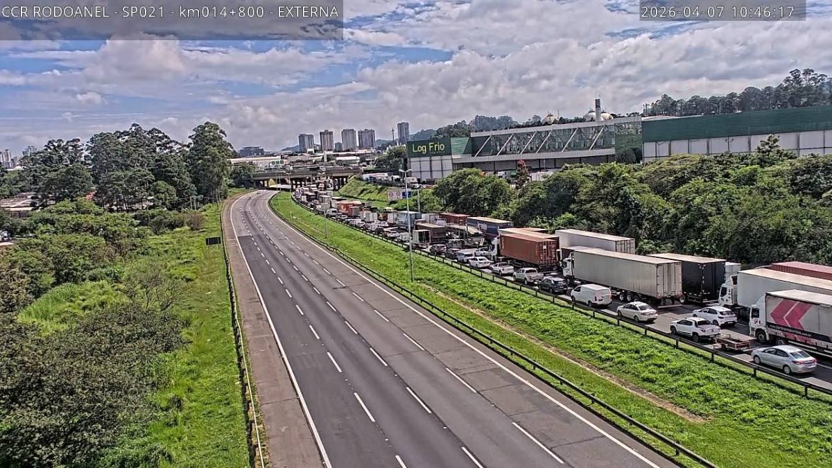 O acidente está gerando um congestionamento de 10 quilômetros de extensão - Divulgação/Artesp