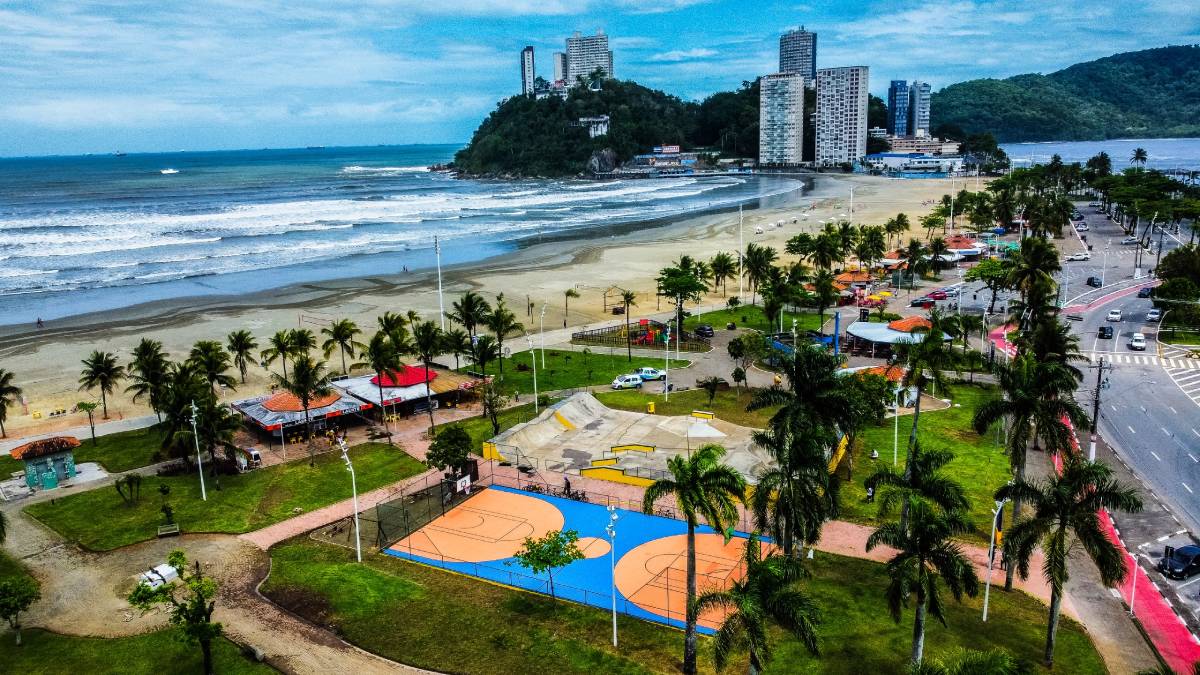 Praia de São Vicente, no litoral de São Paulo - Foto: Divulgação/Prefeitura de São Vicente