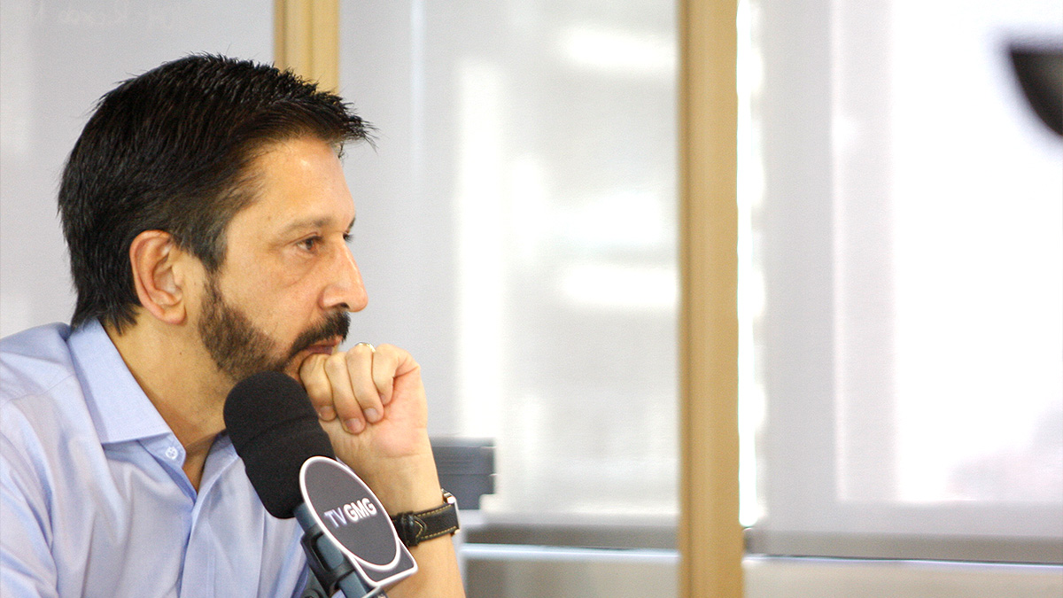 Nunes durante entrevista à TV GMG//Yuri Villaça/Gazeta de S.Paulo