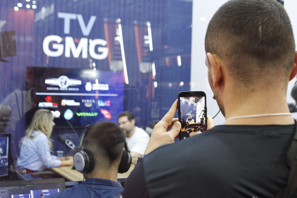 Estúdio da TV GMG no Arnold Sports 2026