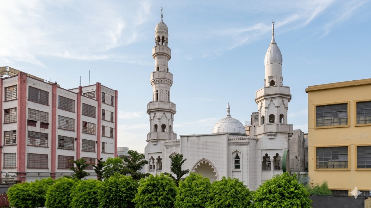 Mesquita Brasil: Inaugurada no ano de 1929, carrega o importante título de primeira mesquita construída em nosso país e em toda a América Latina. O espaço é uma grande referência histórica para a comunidade muçulmana e atua na promoção do diálogo inter-religioso. Foto: Divulgação