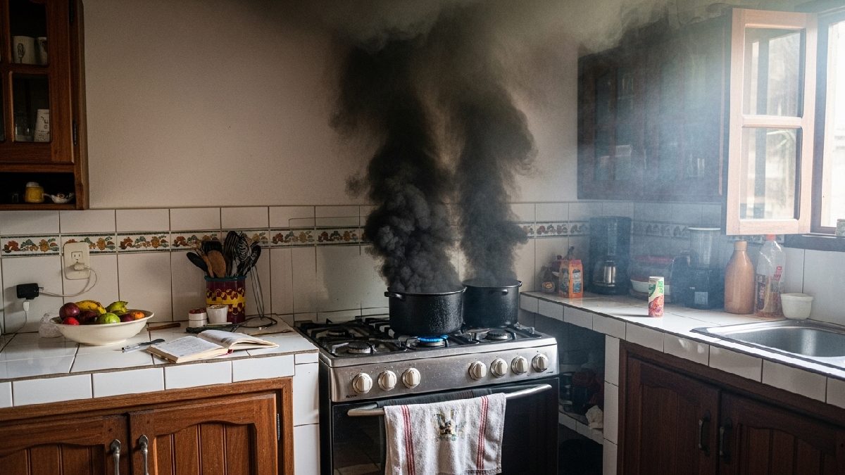 A forma mais eficiente de tirar o cheiro de queimado é unir ventilação, descarte do alimento queimado e limpeza imediata das superfícies.
