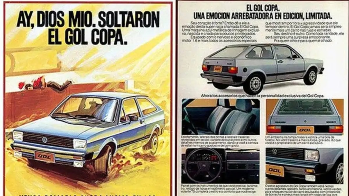 O primeiro citado e um dos mais famosos entre os entusiastas de carros antigos é o Volkswagen Gol Copa/Reprodução