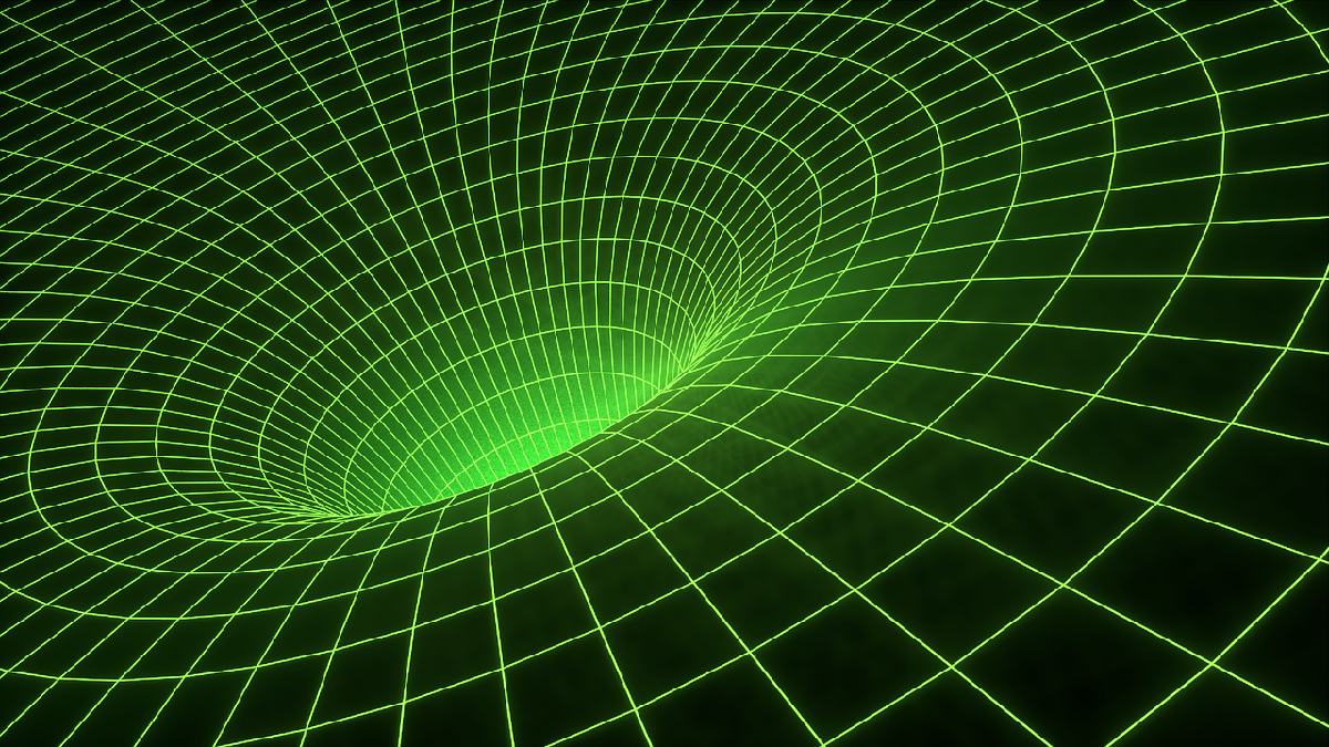 Outras representações muito utilizadas são as computacionais, como essa que ilustra o espaço-tempo curvado, usada para representar o efeito gravitacional extremo associado a buracos negros (Foto: JohnsonMartin / Pixabay)