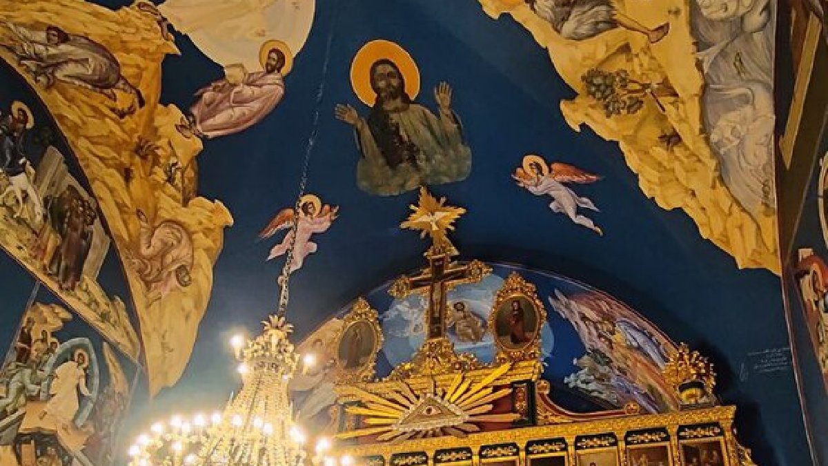 Registro do interior da Igreja de Santo Porfírio (Foto: Rawanmurad2025 / Wikimedia Commons)