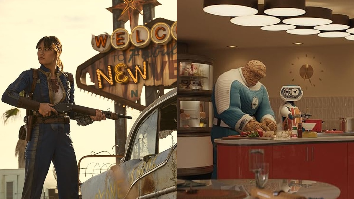 Algumas obras famosas retrofuturistas são a série Fallout e o filme Quarteto Fantástico, de 2025 (Foto: Divulgação / IMDb)