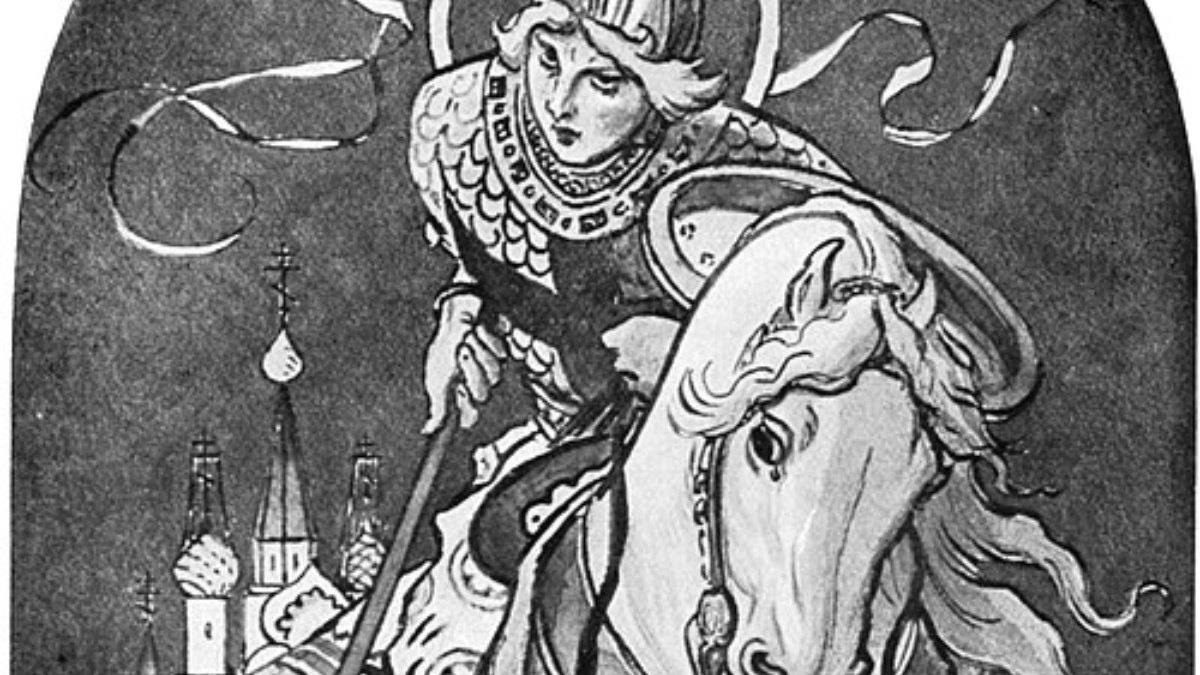 Na maioria de suas representações, o santo aparece armado, a cavalo, diante do dragão (encarnação do mal), com lança ou espada na mão (Foto: Mikoláš Aleš / Wikimedia Commons)