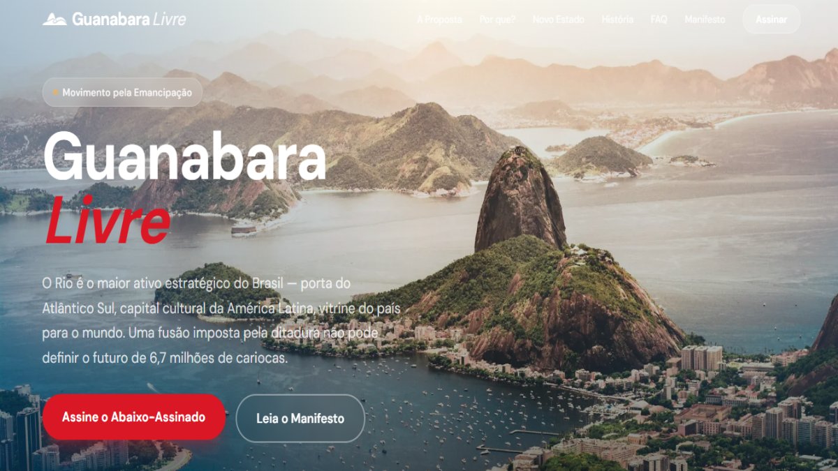 Movimento possui manifesto e redes sociais próprias (Imagem: Divulgação / Guanabara Livre)