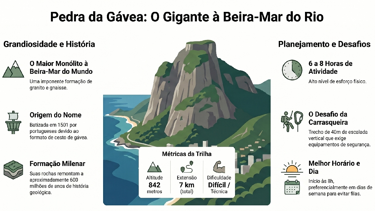 Beleza do cume contrasta com a fama de ser a trilha mais perigosa do País, exigindo preparo e cautela dos visitantes - (Ilustração/Gazeta de S.Paulo)