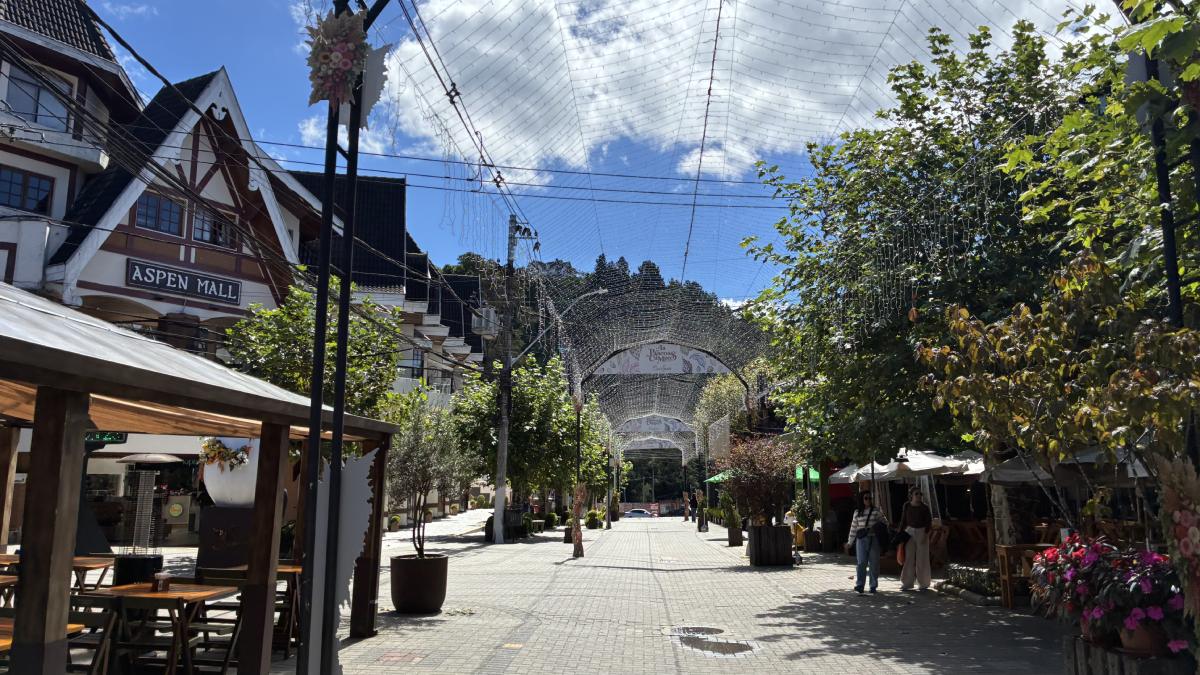 Centro de Campos do Jordão, no interior de São Paulo