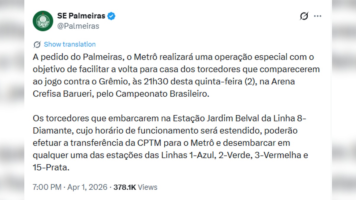 Promessa não cumprida deixa torcedores preso no Metrô