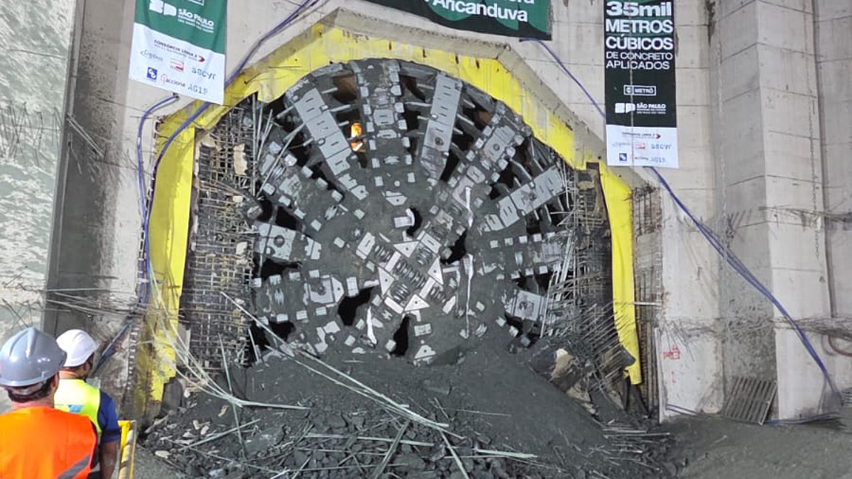 A tuneladora veio da Penha e já construiu todo o túnel do primeiro trecho entre Vila Prudente e Vila Formosa - Divulgação/Metrô de São Paulo