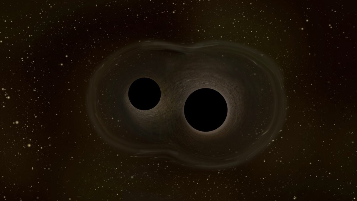A fusão, registrada pelo observatório LIGO, gerou um dos sinais de ondas gravitacionais mais nítidos já medidos (Foto: Divulgação/ESA)