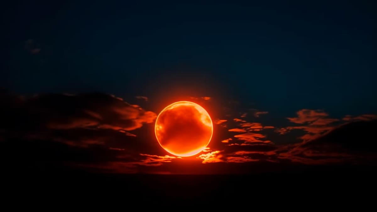 Lua vermelha durante eclipse total chama atenção pela coloração intensa - Magnific