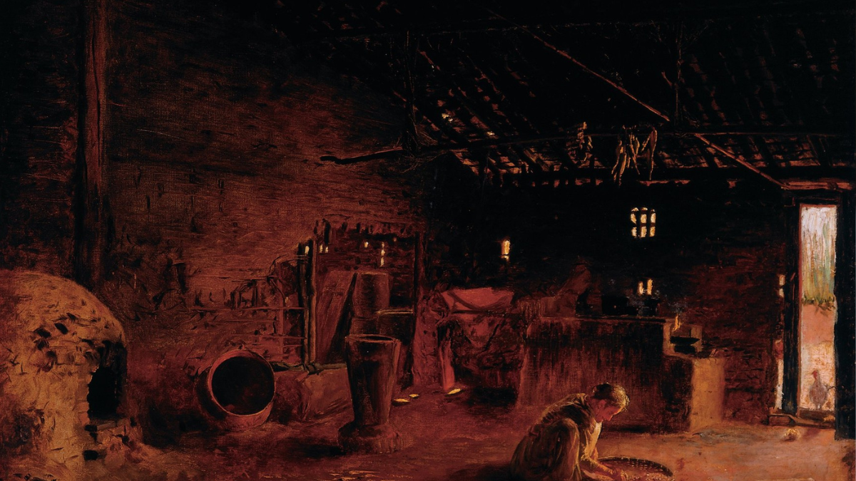 Amolação Interrompida, de 1894, mostra o universo rural paulista associado ao sotaque caipira e à permanência de traços linguísticos regionais (Foto: Almeida Júnior / Wikimedia Commons)