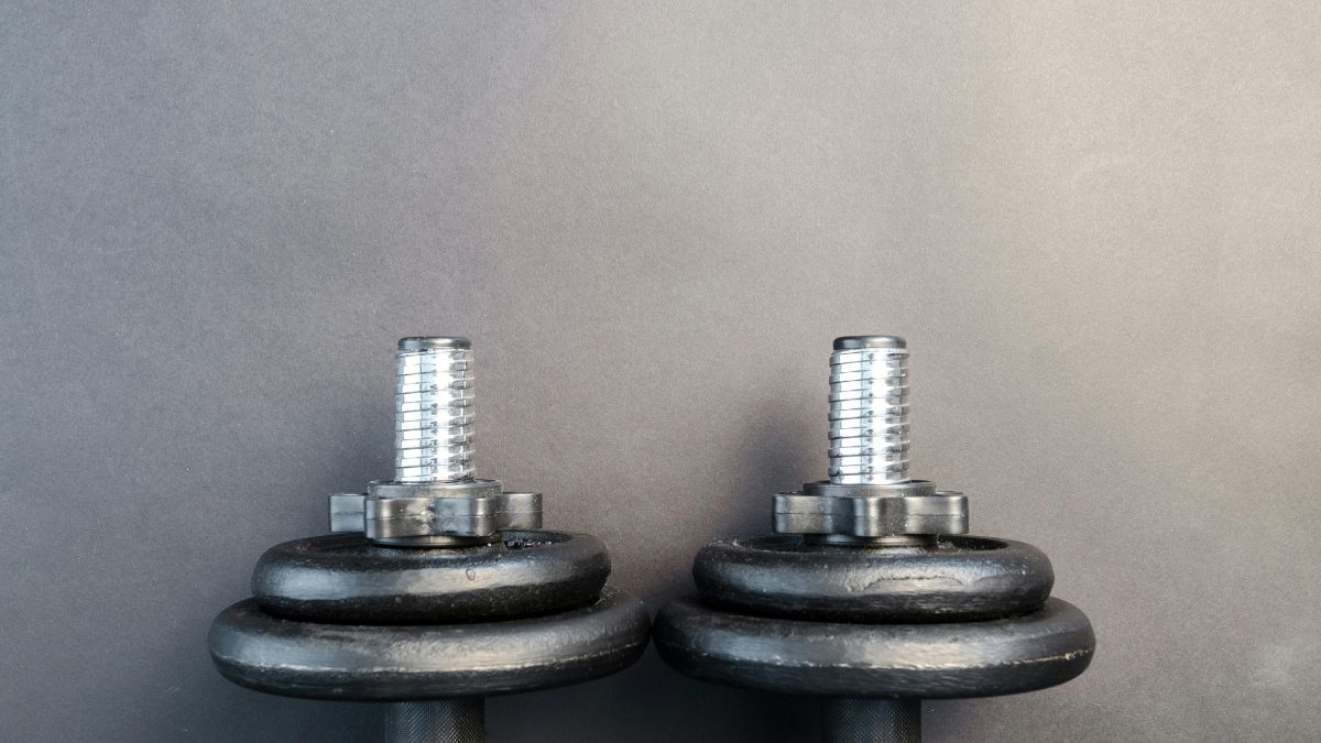Halteres são versáteis porque permitem ajustar exercícios para diferentes níveis de força (Foto: Pexels)