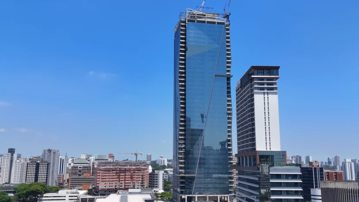 Vista aérea mostra o novo gigante que dominará o horizonte de São Paulo (Reprodução: YouTube)