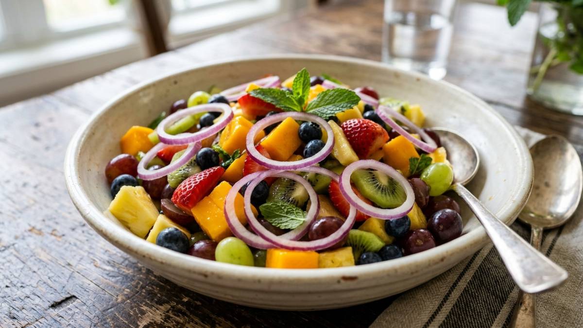"Mais perdido que cebola em salada de fruta": Alguém que está totalmente fora de contexto.