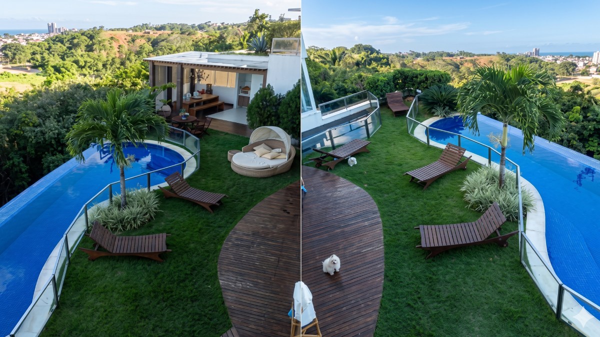A mansão de Claudia Leitte em Miami destaca-se pela arquitetura contemporânea e integração com a natureza. Foto: Reprodução/Edição Gazeta