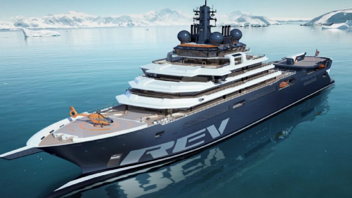Diferente das embarcações tradicionais da elite global, o REV Ocean (Navio de Pesquisa e Expedição, na sigla em inglês) dedica 75% do seu tempo operacional exclusivamente à ciência marinha.