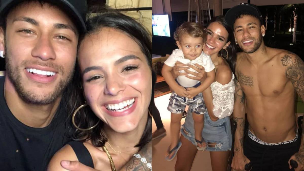Neymar e Bruna Marquezine chegaram a reatar no réveillon daquele ano, e a atriz foi figura constante nos estádios russos. Foto: Reprodução/Instagram