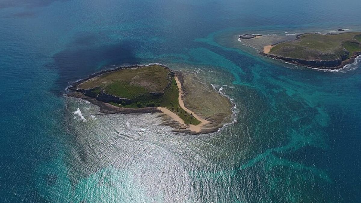 O parque inclui o Arquipélago dos Abrolhos, formado pelas ilhas Santa Bárbara, Siriba, Redonda, Sueste e Guarita (Foto: Henrique Chaves/Wikimedia Commons)
