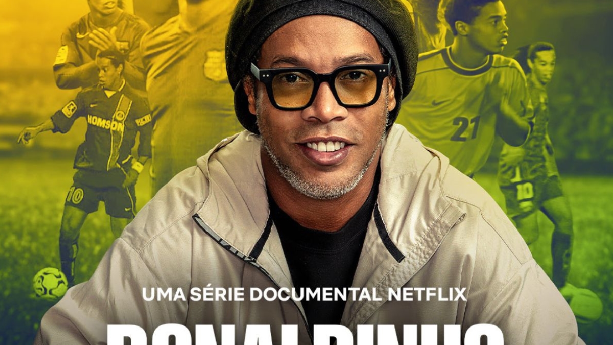 Ronaldinho Gaúcho (Netflix): Em alta por ser a produção mais recente da lista, esta minissérie documental em três episódios explora desde o início no Grêmio até o auge no Penta, incluindo imagens inéditas e detalhes da rotina atual do craque - (Divulgação/Netflix)