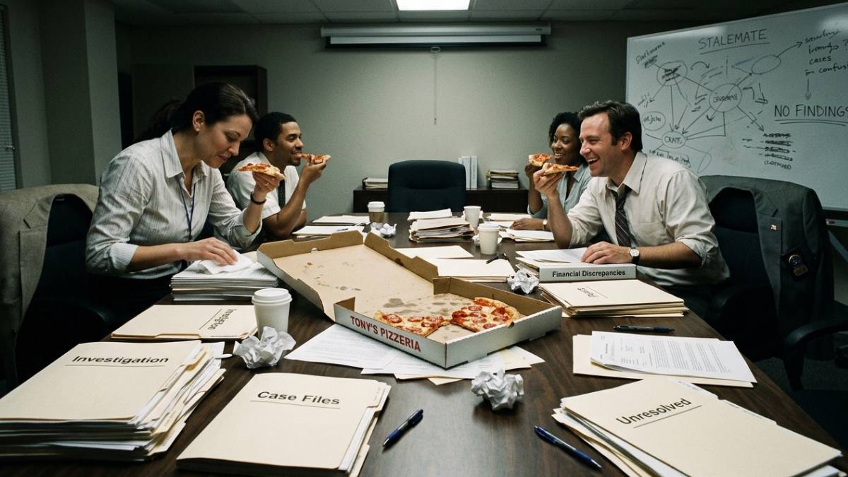 "Terminar em pizza": Quando um problema ou escândalo fica sem punição ou solução.