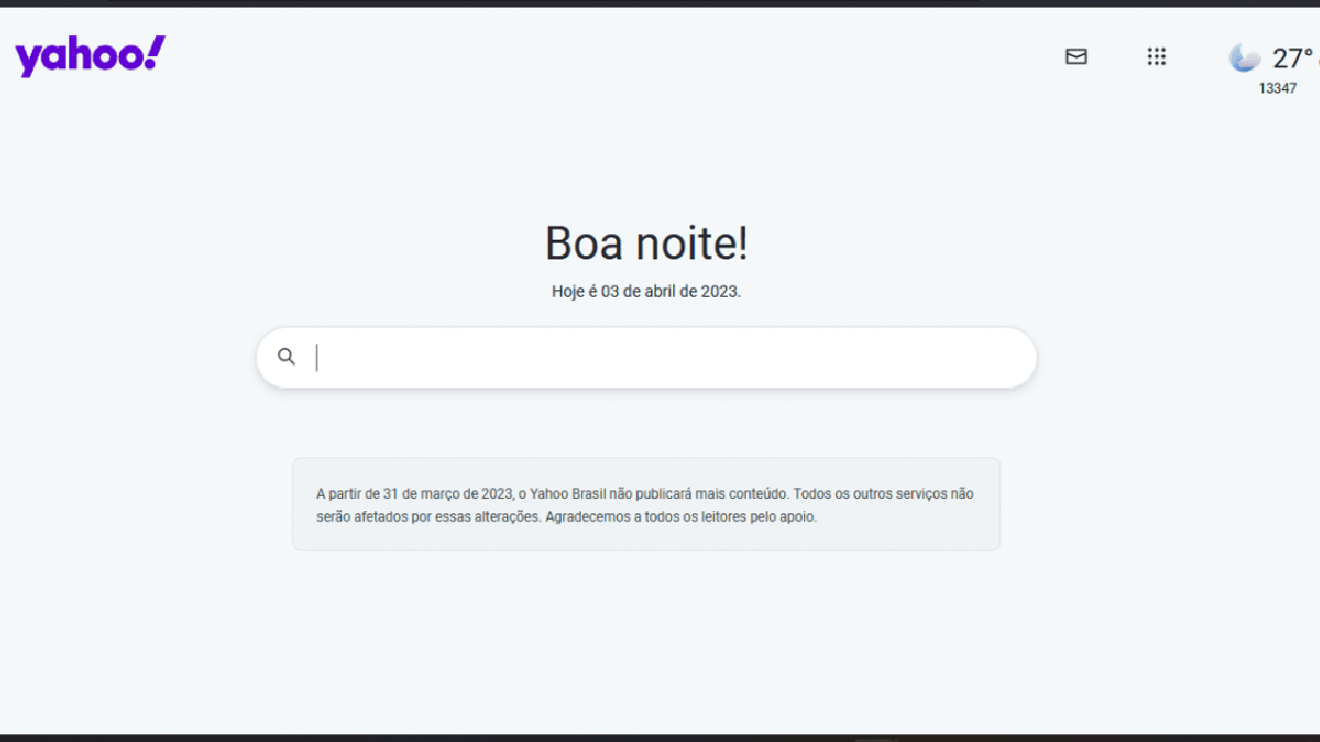 O Yahoo!, fundado em 1995, foi o grande protagonista dessa era, servindo como portal de notícias, e-mail e diretório de páginas recomendadas - (Reprodução)