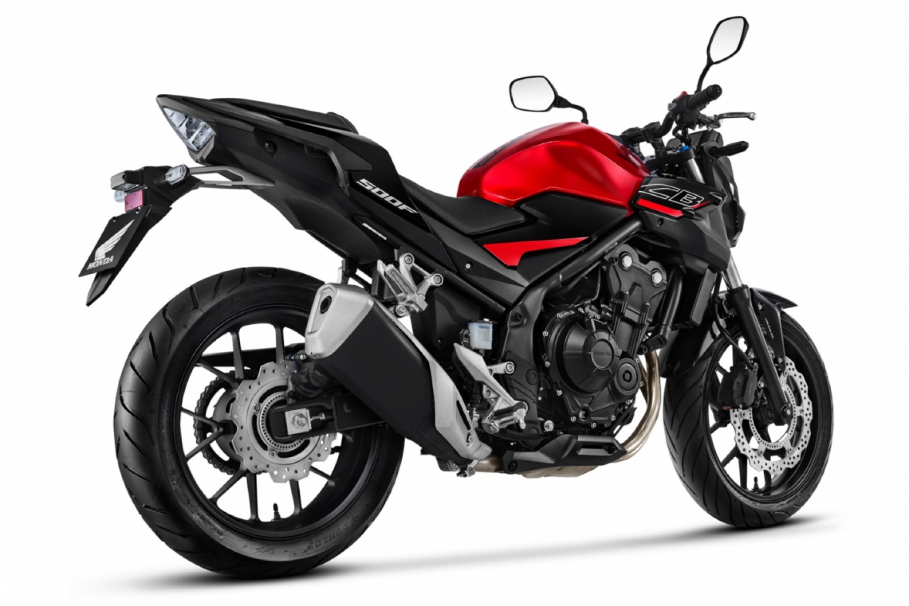 O novo guidão cônico da Honda 500F proporciona uma posição de pilotagem mais adequada, facilitando o controle Macaque in the trees