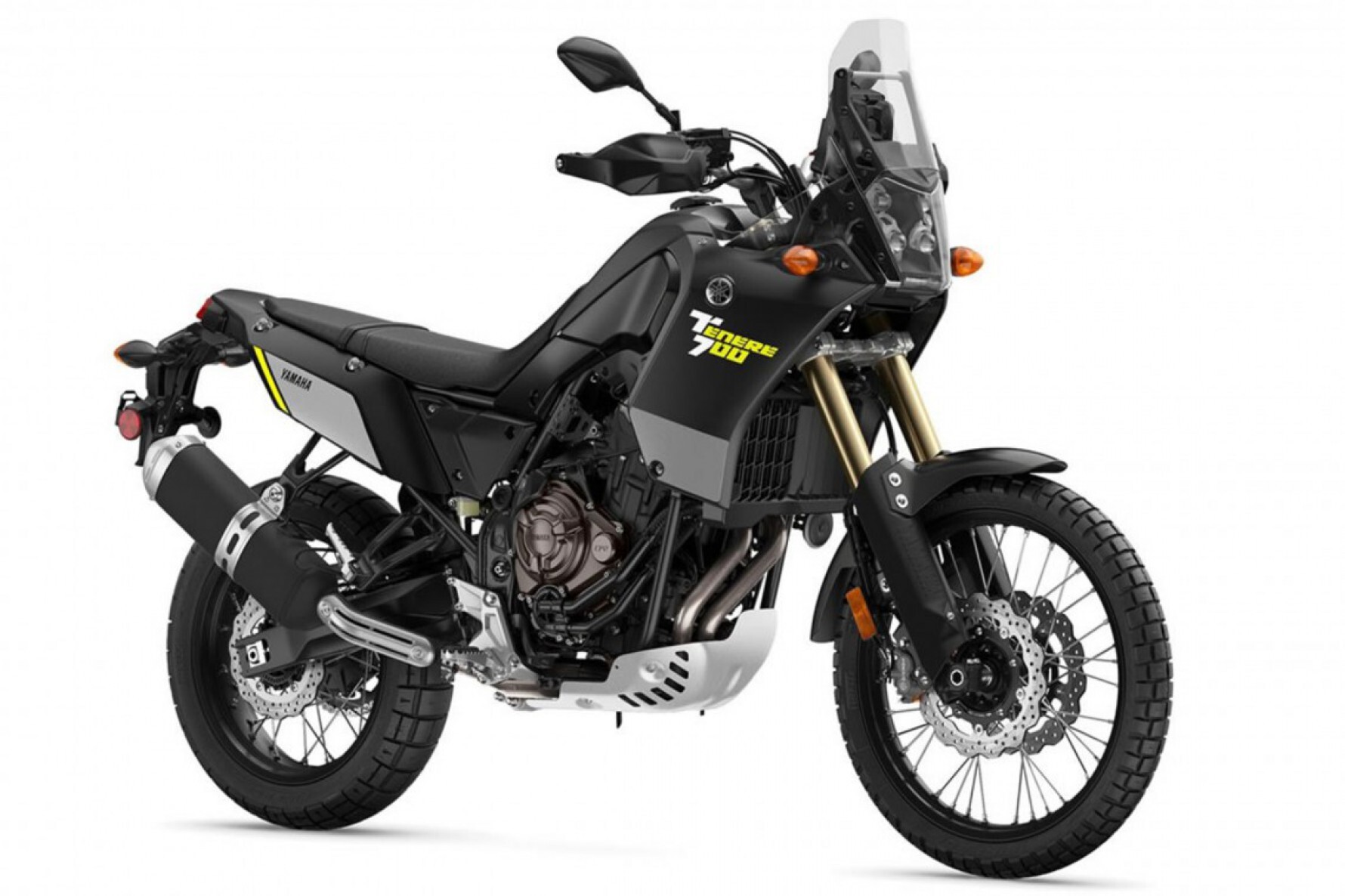 A Yamaha Ténéré 700 vem com um motor de 689 cc com refrigeração líquida; sua configuração versátil faz dela boa para uso urbano e off-road Macaque in the trees