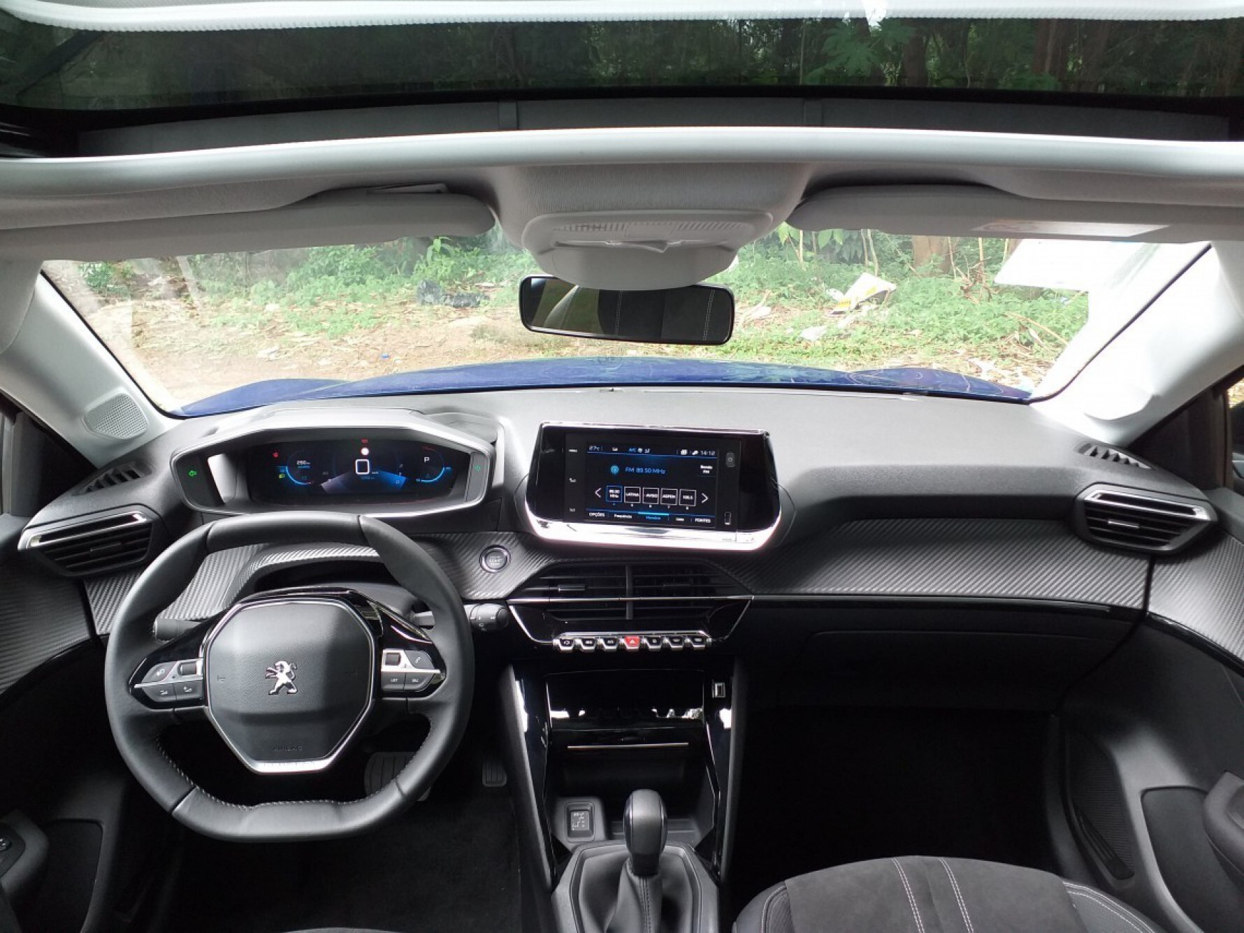 O i-Cockpit 3D vem com volante reduzido, base e topo achatados, o que permite uma boa visualização dos instrumentos Macaque in the trees