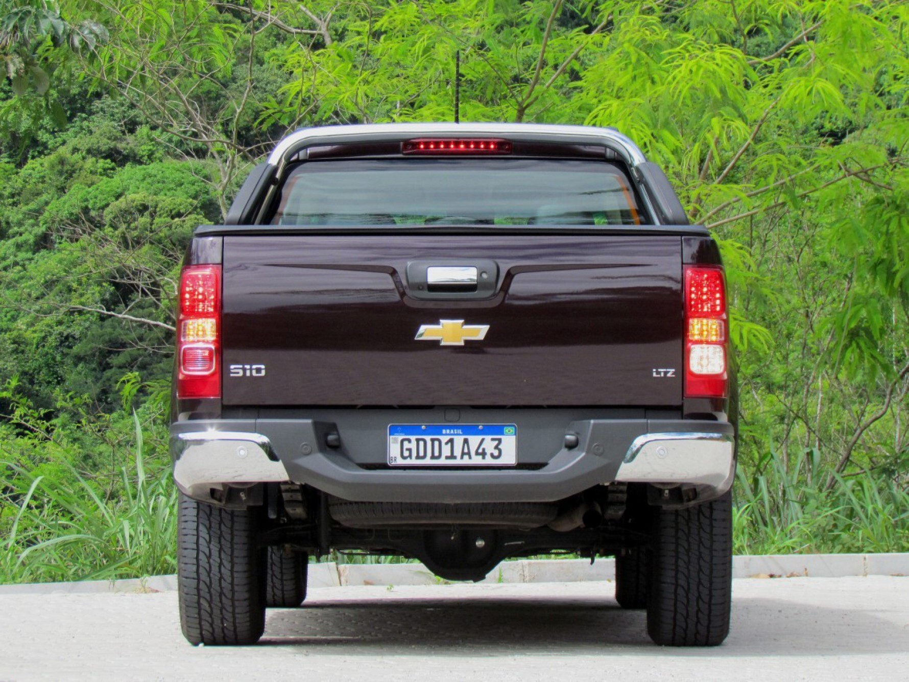 A Chevrolet S10 LTZ 2.5 Flex 4x4 automática obtém médias de 5 km/l na cidade e 6,2 km/l na estrada com etanol e 7,4 km/l na cidade e 9 km/l na estrada com gasolina Macaque in the trees