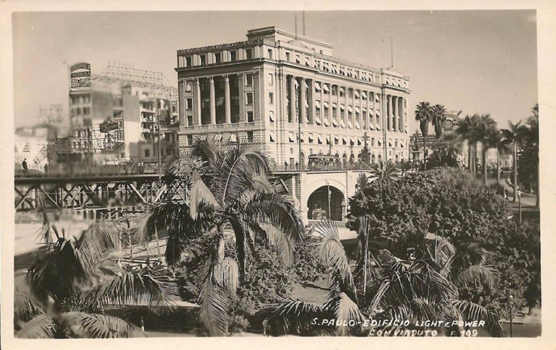 Teatro São José, que foi adquirido pela Light para construção de sua sede. Cartão postal da década de 1910 Macaque in the trees