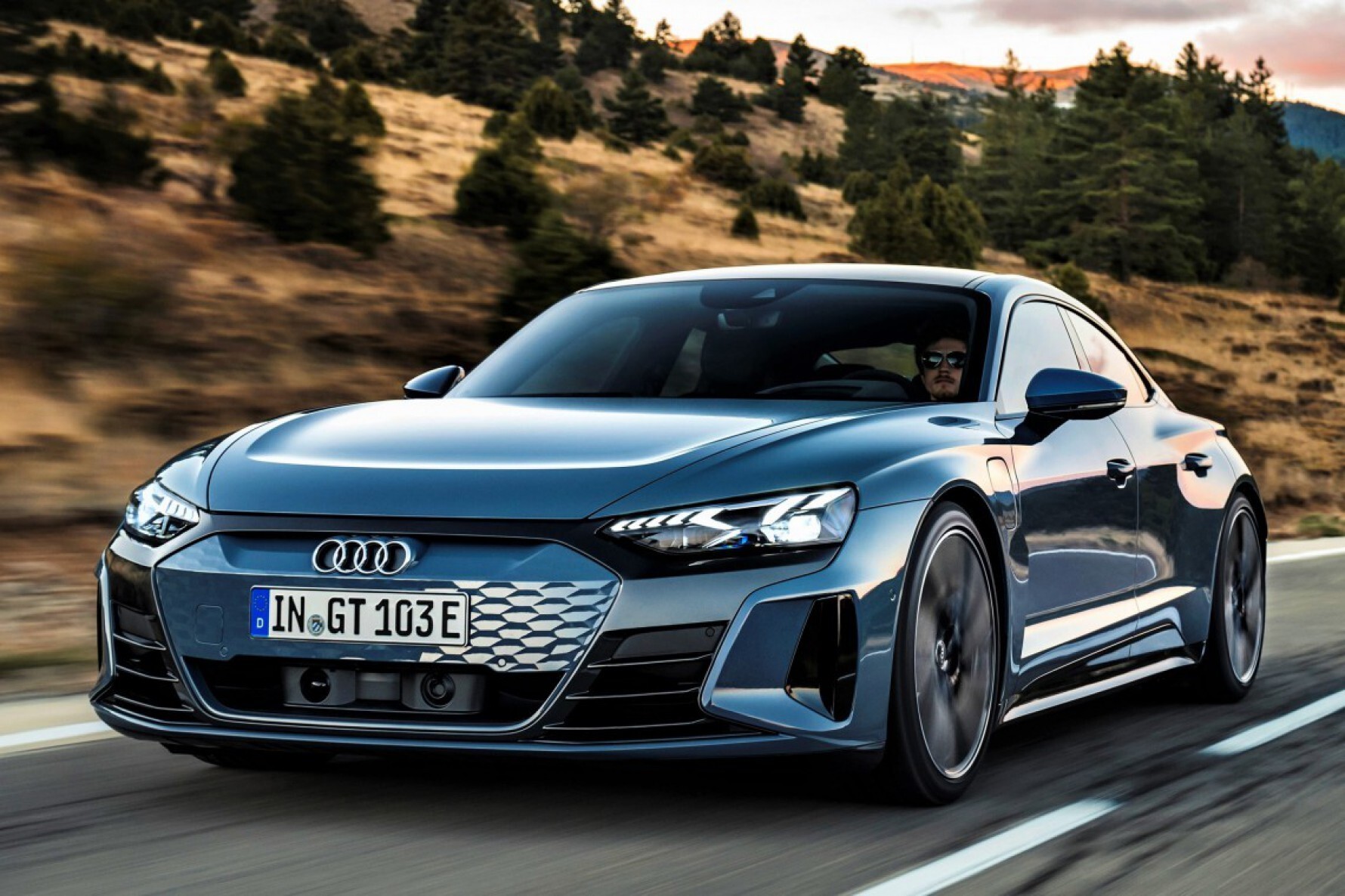 Audi e-Tron GT Macaque in the trees