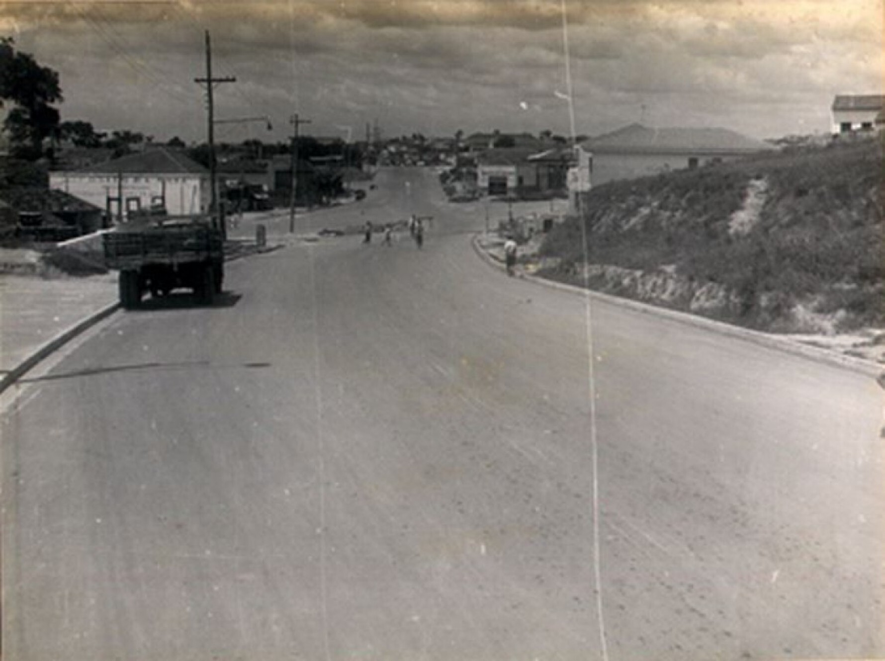 A urbanização da Vila Maria se acelerou após os anos 1950. Foto de 20 de janeiro de 1959 - Avenida Cerejeiras na Vila Maria Macaque in the trees